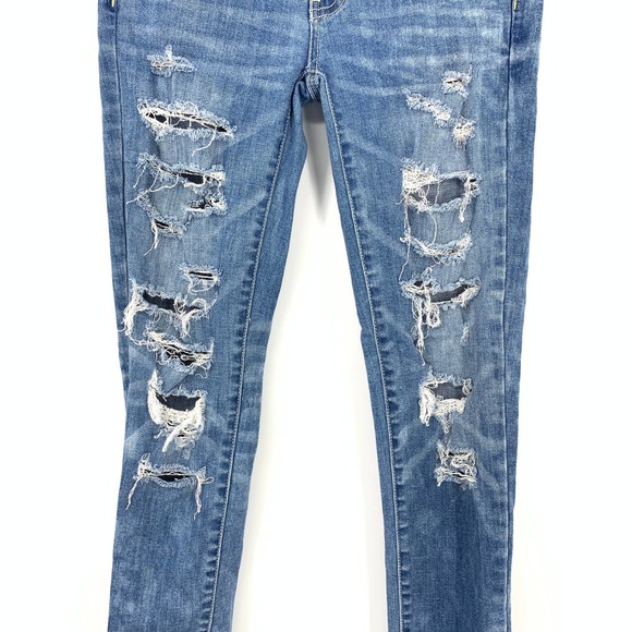 AEO Jegging Ankle Distressed Skinny Jeans Size 2 - Picture 3 of 11